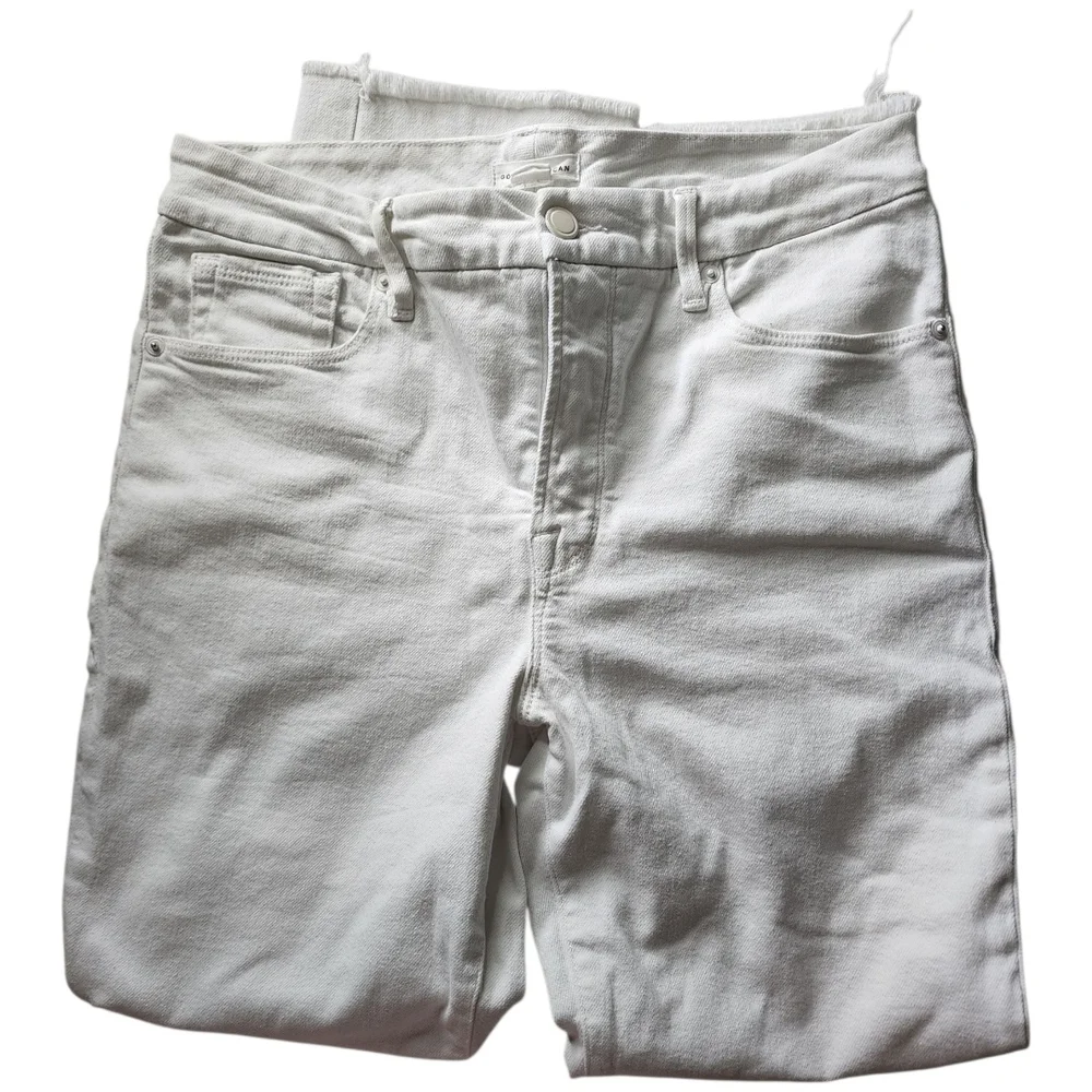 Good Straight High Waist Raw Hem Straight Leg Jeans - Picture 4 of 7